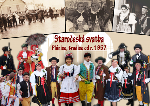 Staročeská svatba, masopustní průvod městem Plánice